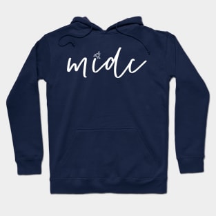 MIDC White script Hoodie